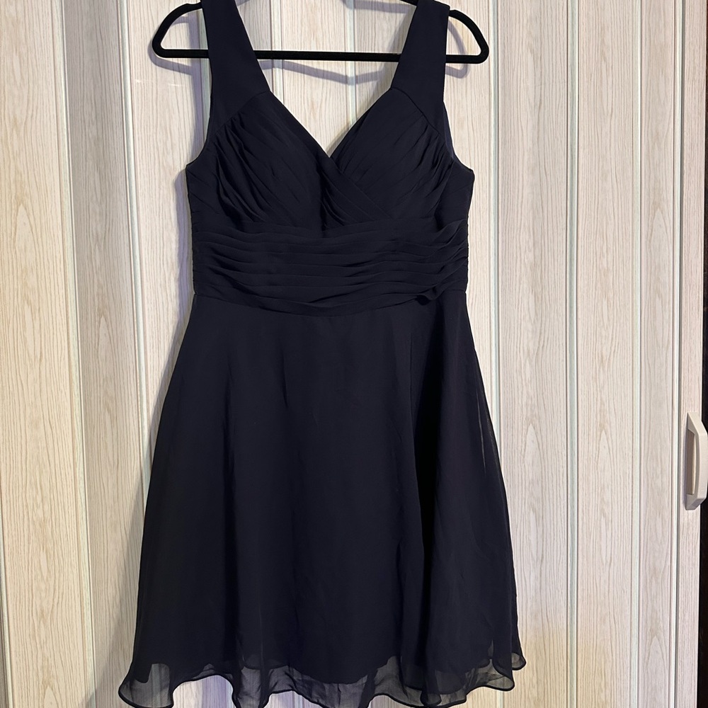 Ants Bridal navy Blue Dress lace up back
